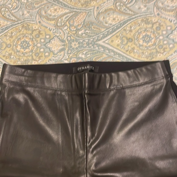 Dynamite faux leather leggings with detailing at knee - Picture 4 of 5